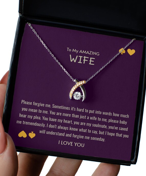For My Amazing Wife Best Seller Etsy s Best Selling Jewelry Wishbone Necklace Trendy Necklaces Jewelry for Her Anniversary Gift Etsy