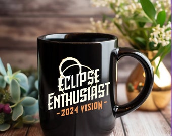 Personalized solar eclipse souvenir, eclipse enthusiast 2024 coffee mug, total solar eclipse april 8 2024, solar eclipse 2024 gifts, sola...