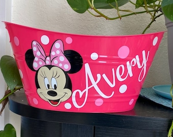 Personalized Minnie Basket, Easter Basket, Mouse Basket, Boy or Girl Easter Basket