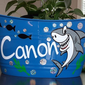 Personalized Easter Basket Oval basket Shark Easter Basket, Shark Basket, Great White Basket