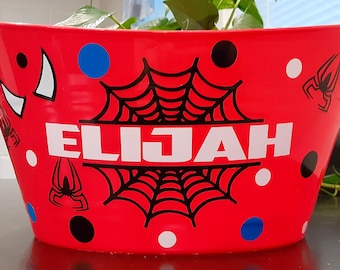 Personalized Spider Basket, Easter Basket, Medium Oval Basket, Boy or Girl Easter Basket