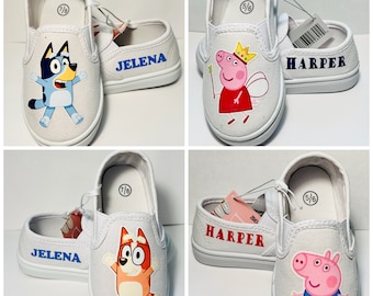 Bluey,Peppa Pig and dr mcstuffins custom Shoes