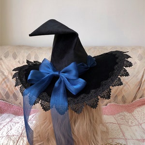 Halloween Witch Hat, Lolita Cosplay Hat, Gorgeous Halloween Hat, Wizard Bow Decorative Hat, Magic Hat, Halloween Gifts