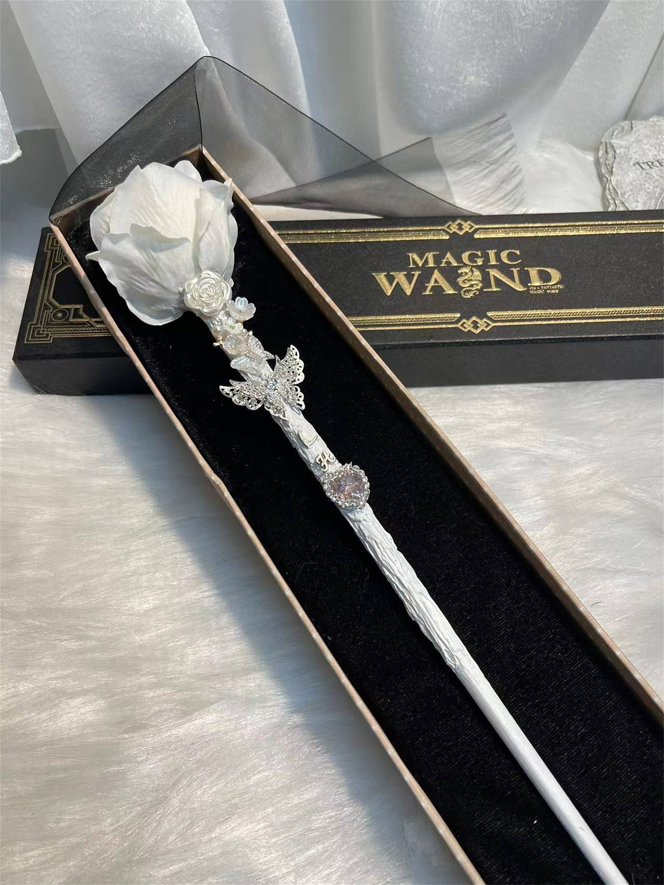 Flower Butterfly Costume Wand Halloween Wood Magic Wand Etsy