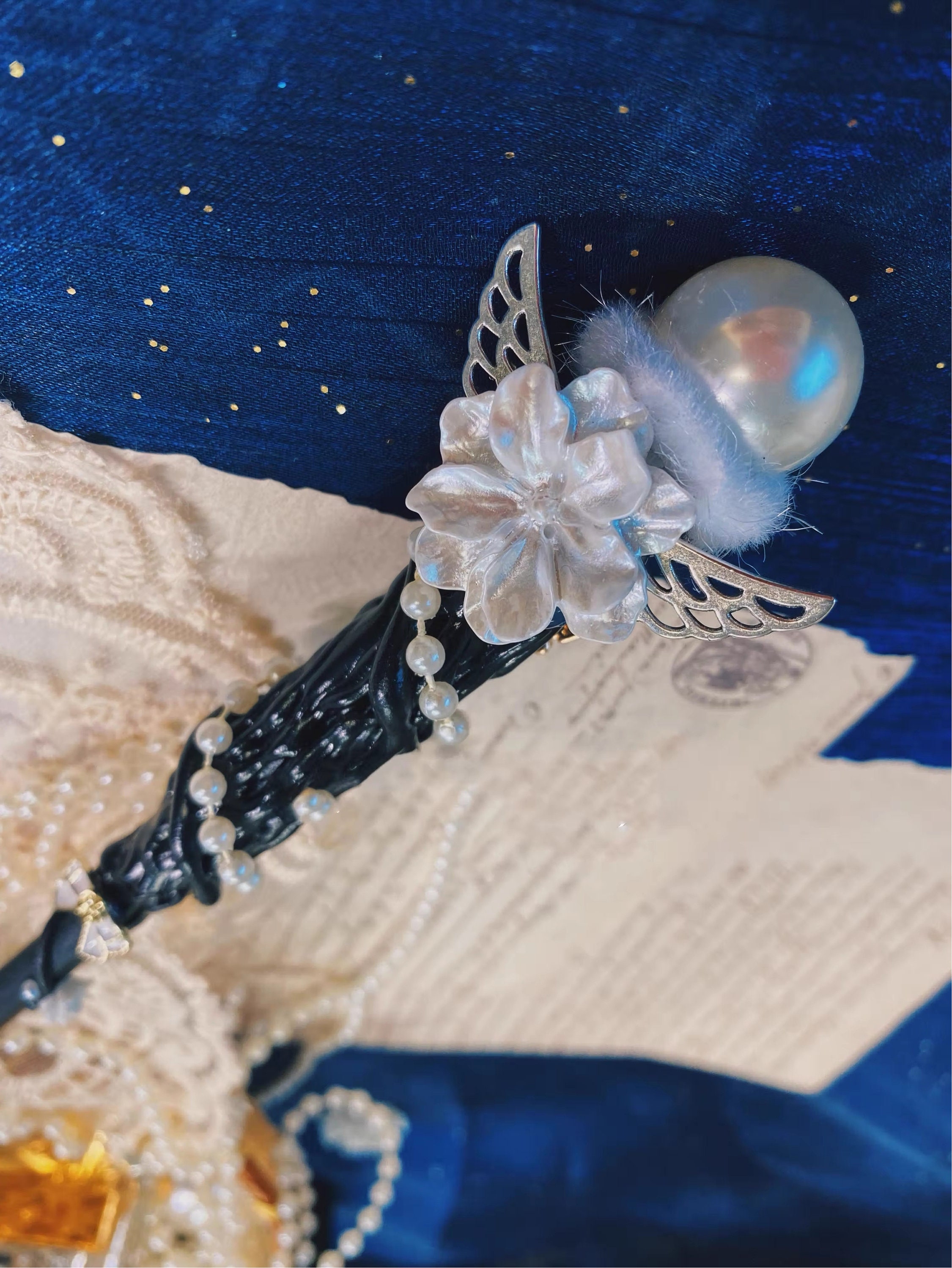 Original Handmade Magic Wand Pearl Floral Fairy Wand - Etsy
