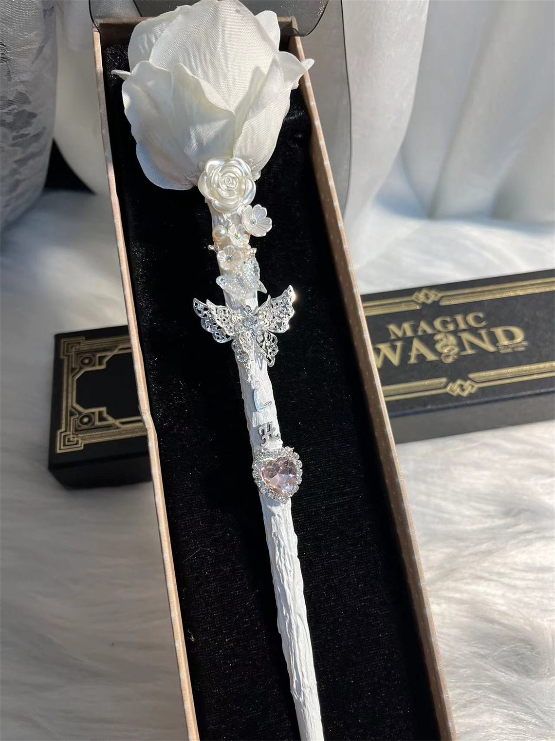 Flower Butterfly Costume Wand Halloween Wood Magic Wand Etsy