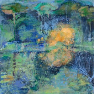 Reflections Painting | Acrylic Painting | Handpainted Acrylic Painting | Acrylic on Canvas | Framed Paintings Art | Handpainted Art