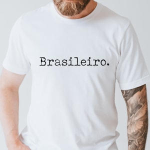 Brasileiro T-Shirt, Brazil Tee, Brazilian T-Shirt, Gift for Brazilian Boyfriend, Brazil Gifts, Men Shirt, Portugues Please
