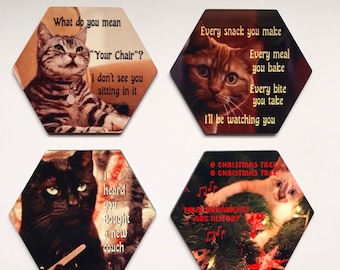 Cat Coaster Set