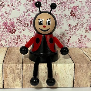Ladybug shelf sitter, Spring/Summer decor, Painted cotta pot