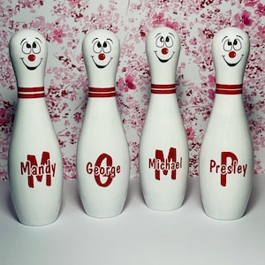 Mini personalized bowling pin, Bowling gift