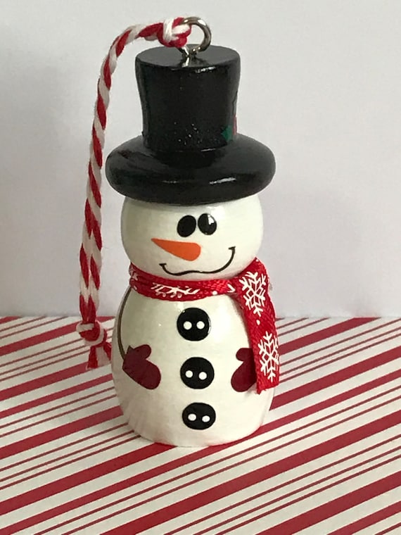 Wooden Snowman Ornament
