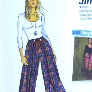 Ny 1970-talsutgåva av Jiffy Wrap & Tie Skirtpants-mönster - Simplicity # 9595 storlekar liten-lg