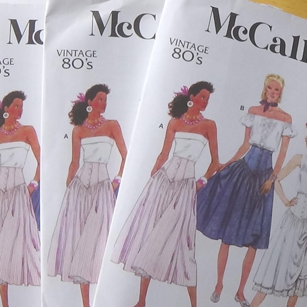 Nuevo - Reedición del patrón de costura de falda McCalls de los años 80 n.° 8668 - Tú eliges la talla