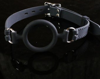 Open Mouth Gag O Ring Full Silicone Head Harness BDSM Shipped From U.S.A.