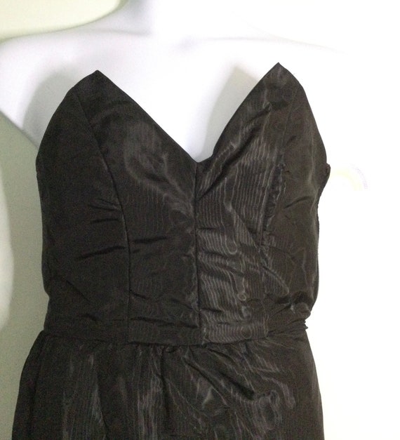 Vintage Strapless Gothic Dress. Prom Gown. Black … - image 2