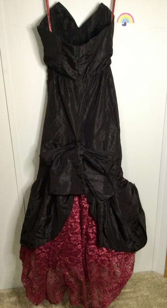 Vintage Strapless Gothic Dress. Prom Gown. Black … - image 6