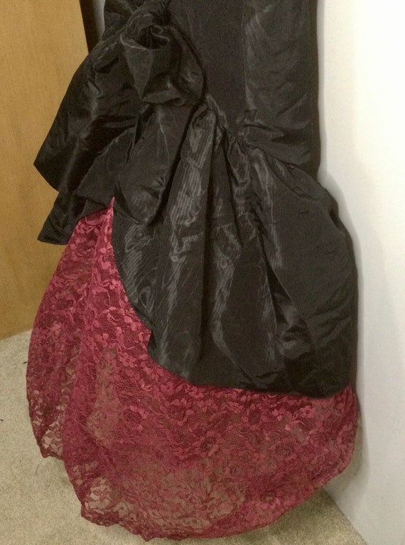 Vintage Strapless Gothic Dress. Prom Gown. Black … - image 7