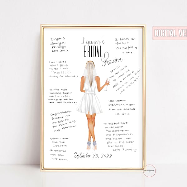 Bridal Shower Guest Book Alternative, Kisses For The Future Mrs, Bridal Shower Games, Bride To Be Personalised Gift, Hen Party Print