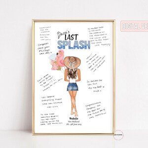 Last Splash Guest Book Alternative, Hen Weekend Gift, Marbella, Ibiza, Croatia Hen Do Gifts, Bridesmaids Bride To Be Gift, Beach Hen Party