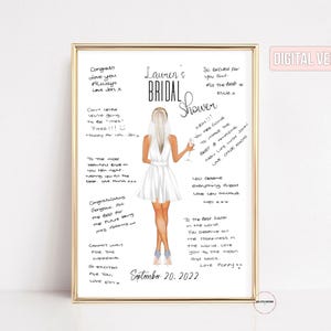 Bridal Shower Guest Book Alternative, Kisses For The Future Mrs, Bridal Shower Games, Bride To Be Personalised Gift, Hen Party Print