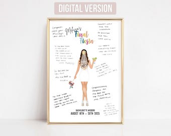 Final Fiesta Bachelorette Party Guest Book Alternative Decoration, Personalised Bride To Be Wearing Bride Sombrero holding Photo Booth Props