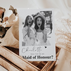 Carte de proposition de demoiselle d'honneur, carte postale personnalisée Serez-vous ma demoiselle d'honneur, cadeau parfait pour votre proposition de demoiselle d'honneur