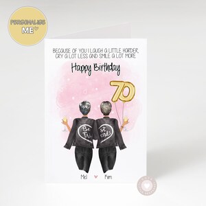 Best Friend Birthday Card For Her, Cute Customisable Happy Birthday Bestie Keepsake Letterbox Gift, Personalised Birthday Card, BFF Picture