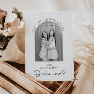 Carte de proposition de demoiselle d'honneur, carte postale personnalisée Serez-vous ma demoiselle d'honneur, cadeau parfait pour votre proposition de demoiselle d'honneur