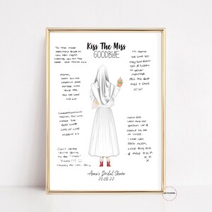 Muslim Bridal Shower Games, Kiss The Miss Goodbye, Bridal Shower Guest Book Alternative, Muslim Bride To Be Gift, Bridal Shower Sign In Book