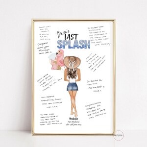 Last Splash Guest Book Alternative, Hen Weekend Gift, Marbella, Ibiza, Croatia Hen Do Gifts, Bridesmaids Bride To Be Gift, Beach Hen Party