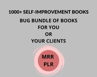 1000+ Self-Improvement eBooks: PLR MRR Digital Bundle