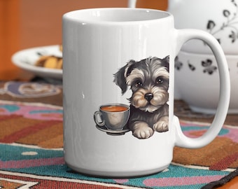 Tea and Schnauz Schnauzer Mug – Cute Dog Lover Coffee Mug, Funny Tea Gift for Schnauzer Moms & Dads