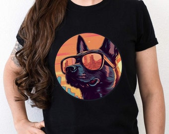 Retro Dutch Shepherd Rescue Dog Mom Shirt – Adopt Don’t Shop Graphic Tee for Dog Lovers & Pet Parents