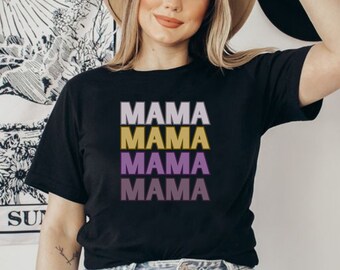 Colorful Mama Tee, Mom life, Mom gift, Simple Gift, Fun Gift, Mother's Day, Fun Mom, New Mom, Mother, Boho Mama, Boho Mom
