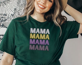 Camiseta de mamá colorida, vida de mamá, regalo de mamá, regalo simple, regalo divertido, día de la madre, mamá divertida, mamá nueva, madre, mamá boho, mamá boho