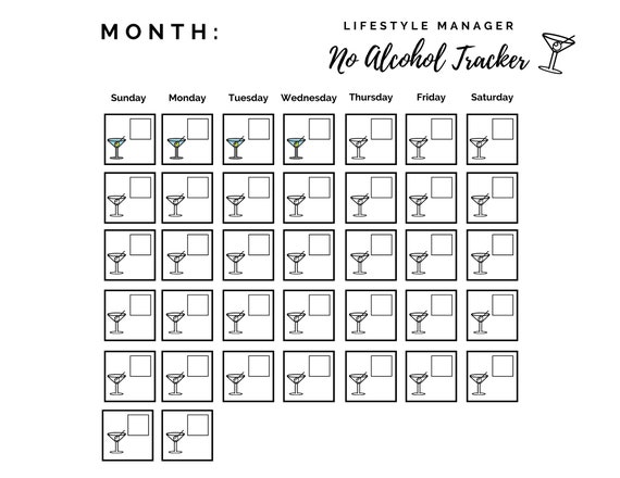 No Alcohol Calendar Printable Dry Month Calendar No Alcohol Challenge No Booze for a Month Get Healthy Healthy Lifestyle - Etsy Israel