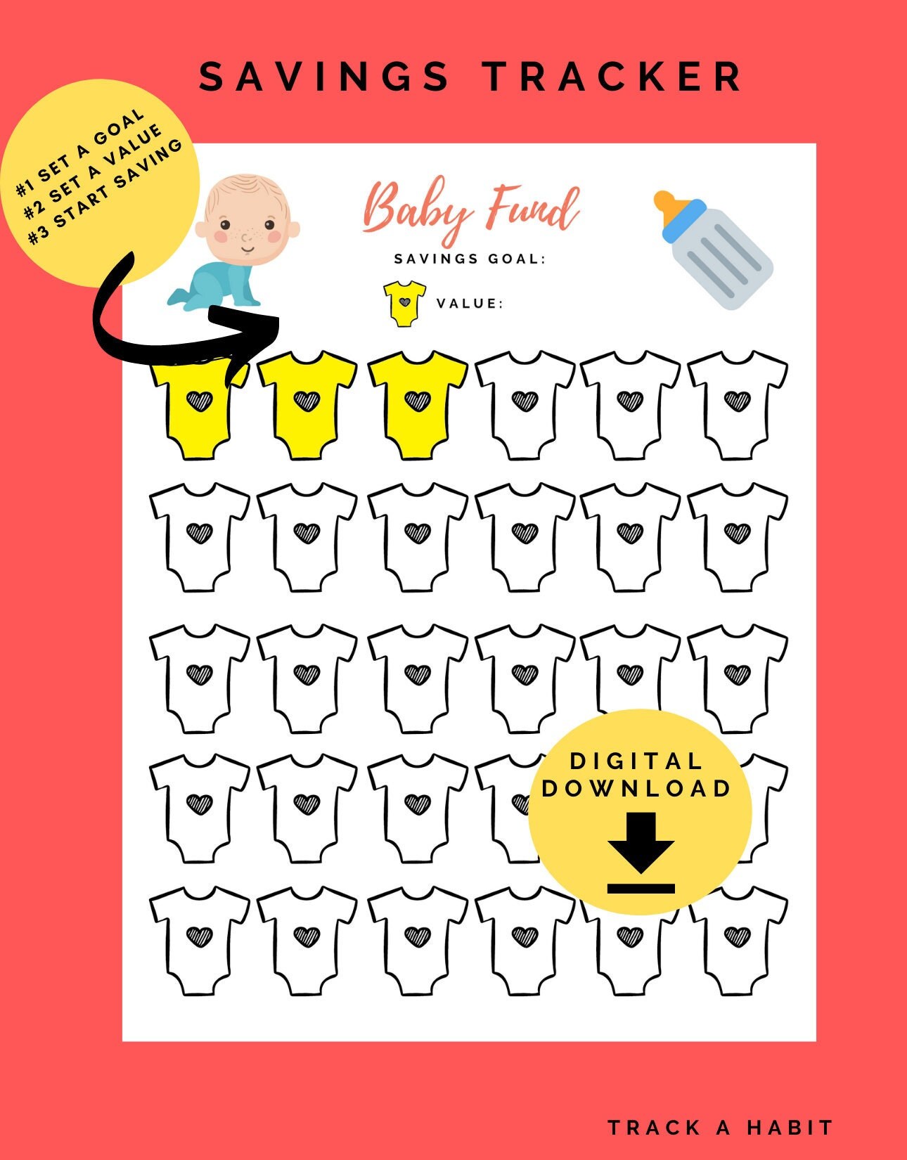 Savings Challenge, Baby Printable Baby Savings Money Savings Challenge