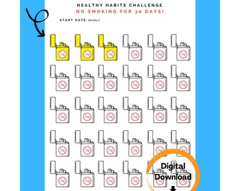 quit smoking tracker etsy australia