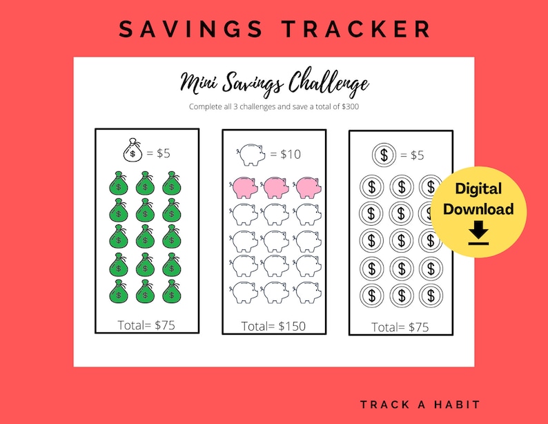 Mini Savings Challenge Printable 3X Savings Challenge | Etsy
