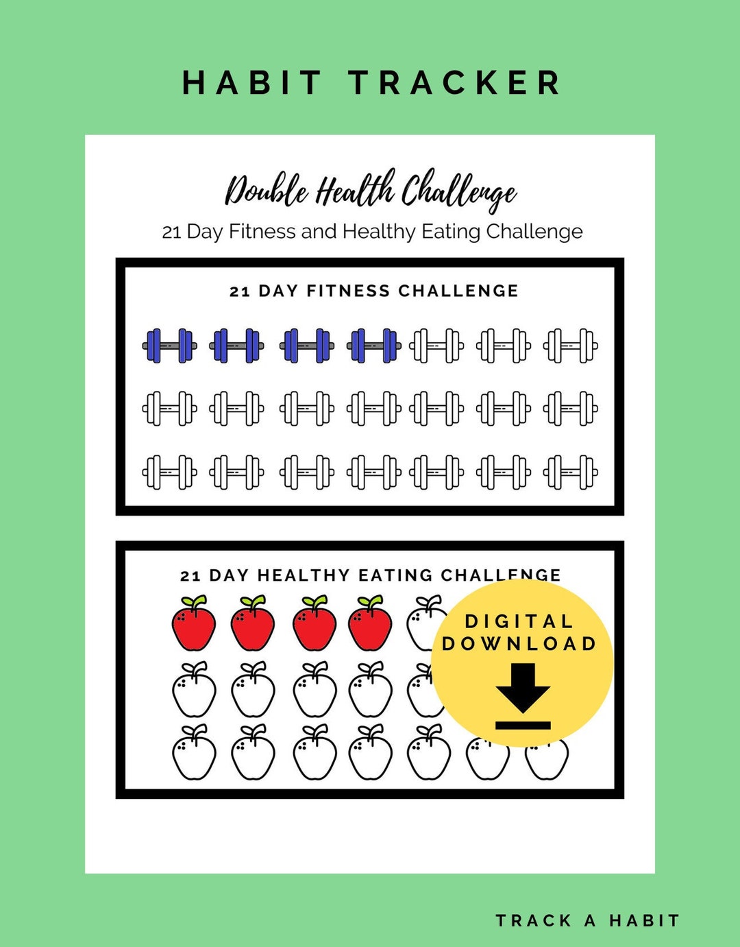 Simply Fit Board 21 Day Challenge 21 Day Fitness Challenge Printable 21 Day Healthy Habits Challenge