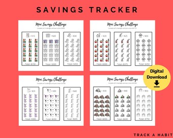 Mini Geldspar Challenge Printable | Beauty Mini Challenge Bundle | Geld sparen | Spar-Challenge | Finanzielle Ziele | Saving Tracker
