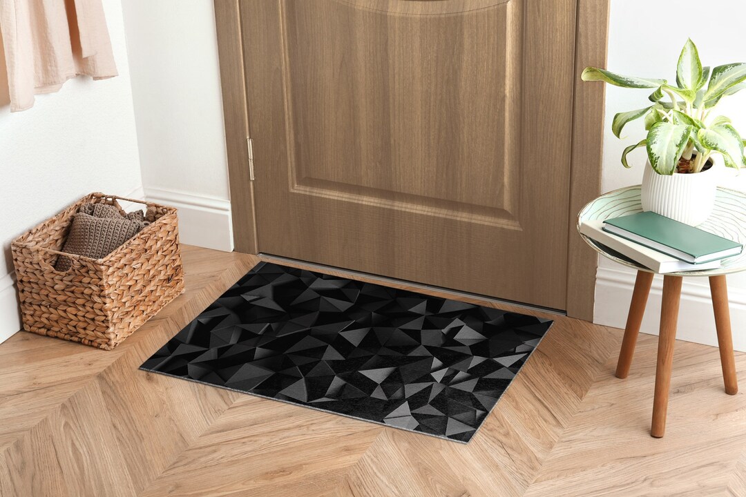 3D Triangles Front Door Mat, Personalized Doormat, Abstraction Pattern ...