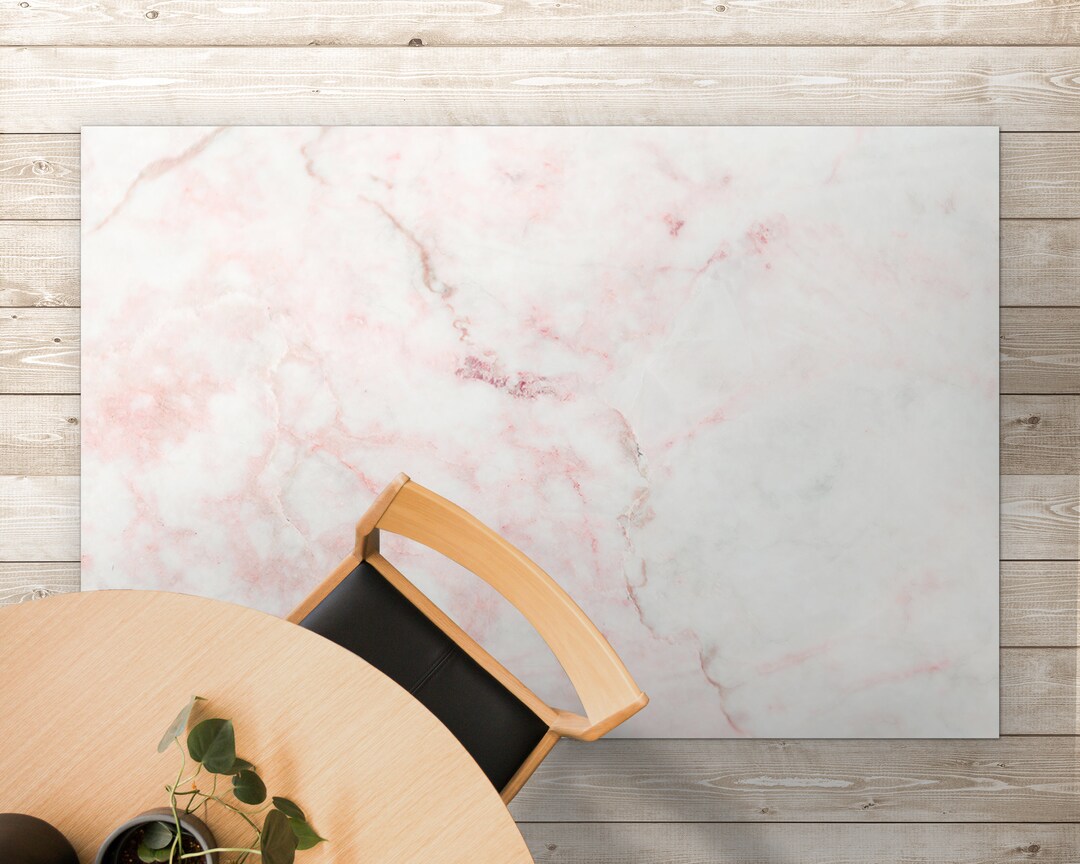 Pink Marble Texture Vinyl Mat, Pink Vinyl Floor Mat, White Vinyl Rug ...