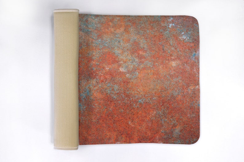 Rust, Orange Natural Pattern, Floor Decoration, Nonslip Rug, Handmade ...