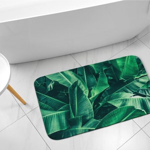 Cheeta -Africa, Bathroom Rug, Kids Pattern, Green, Soft Rug, Nonslip Mat, Handmade Rug, Floor Decor