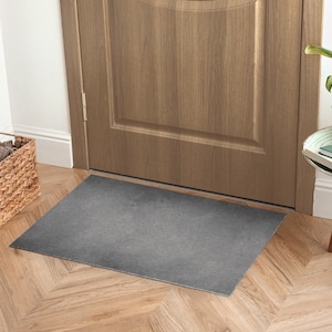 Gray Concrete Front Door Mat, Personalized Doormat, Entrance Mat Gray, Fall Doormat, Neutral Pattern