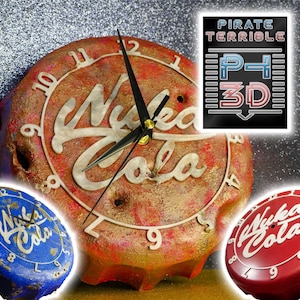 Nuka Cola bottle cap Clock, Fallout - 3D Printed