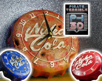 Nuka Cola bottle cap Clock, Fallout - 3D Printed