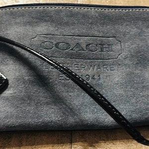 Vintage coach wristlet/ clutch suede/ wallet